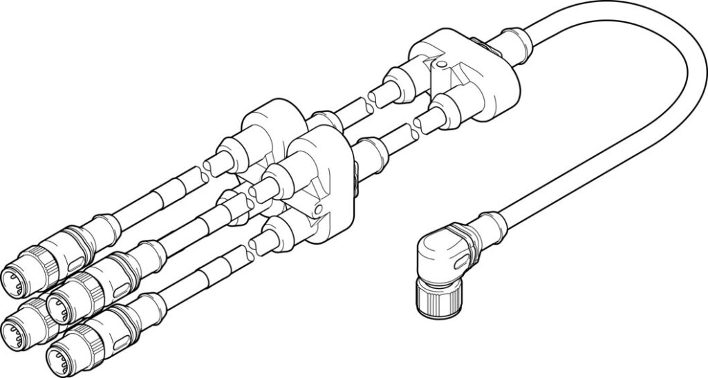 Адаптер NEFV-V12-M12W8-0.6-M12QG5